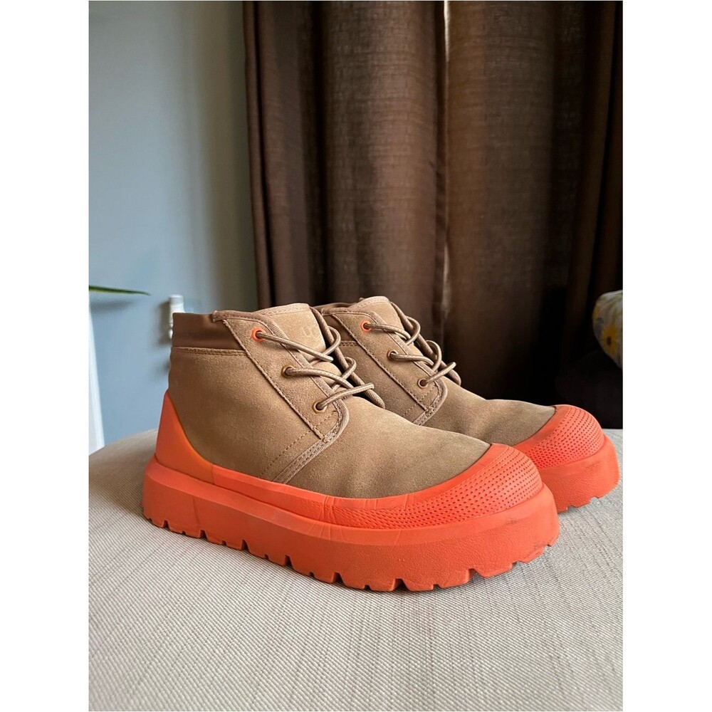 UGG Men's Chukka Boots in Tan with Orange Sole